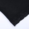 Bat Pattern PU Leather Mesh Crop Top - Modakawa Modakawa